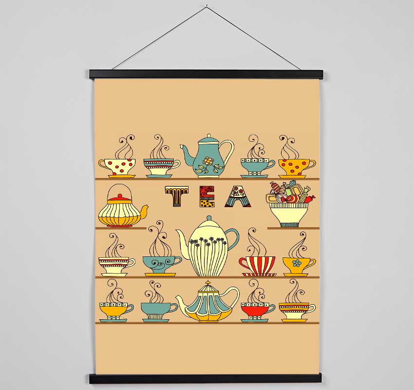 Tea Party 2 Hanging Poster - Wallart-Direct UK