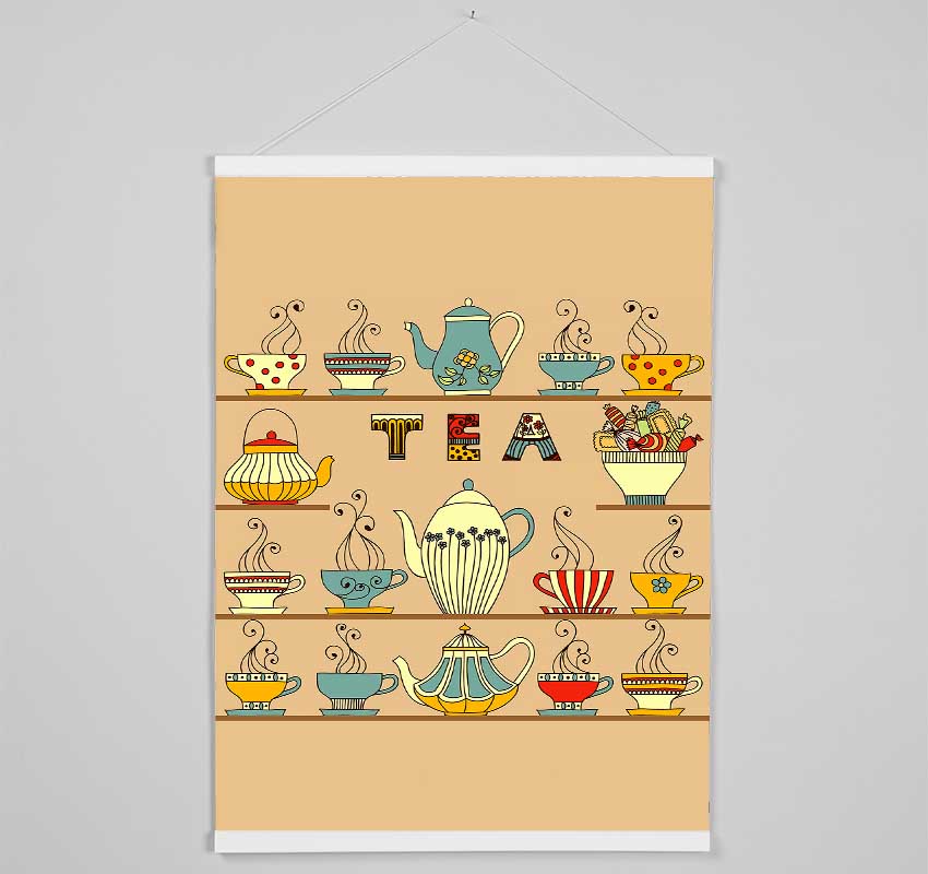 Tea Party 2 Hanging Poster - Wallart-Direct UK