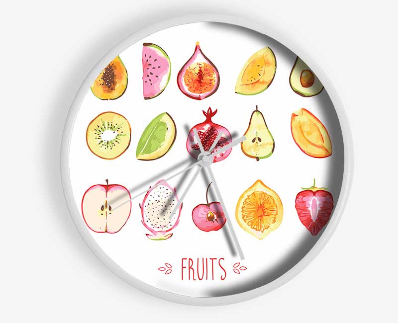 Selection Of Fruits 1 Clock - Wallart-Direct UK