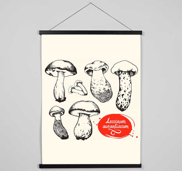 Mushrooms Hanging Poster - Wallart-Direct UK