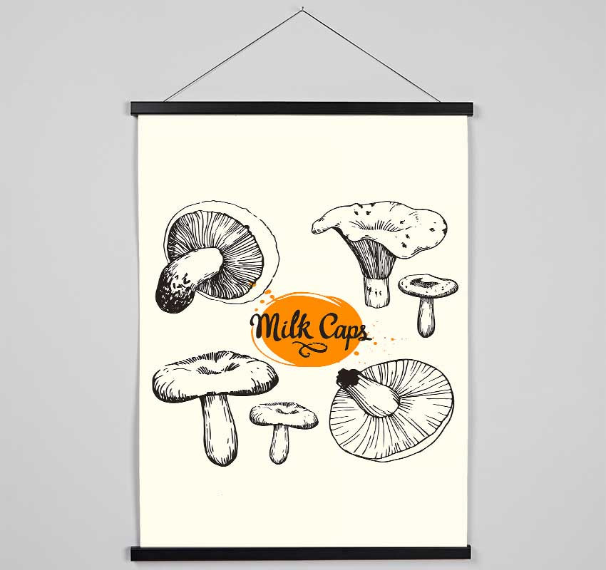 Milk Cap Mushrooms Hanging Poster - Wallart-Direct UK