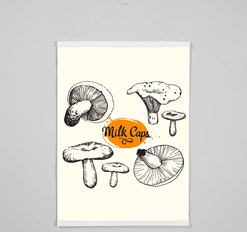 Milk Cap Mushrooms Hanging Poster - Wallart-Direct UK