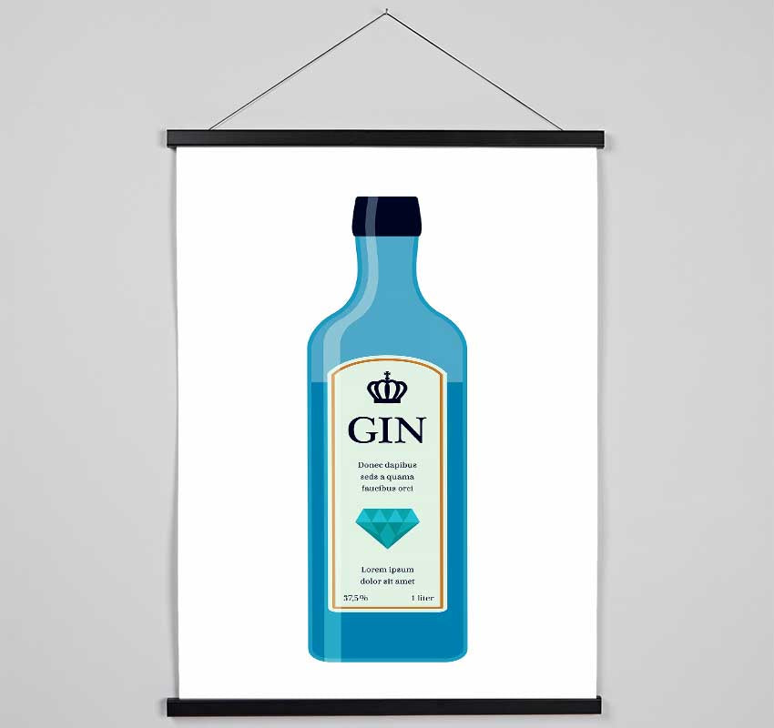 Gin Bottle Hanging Poster - Wallart-Direct UK