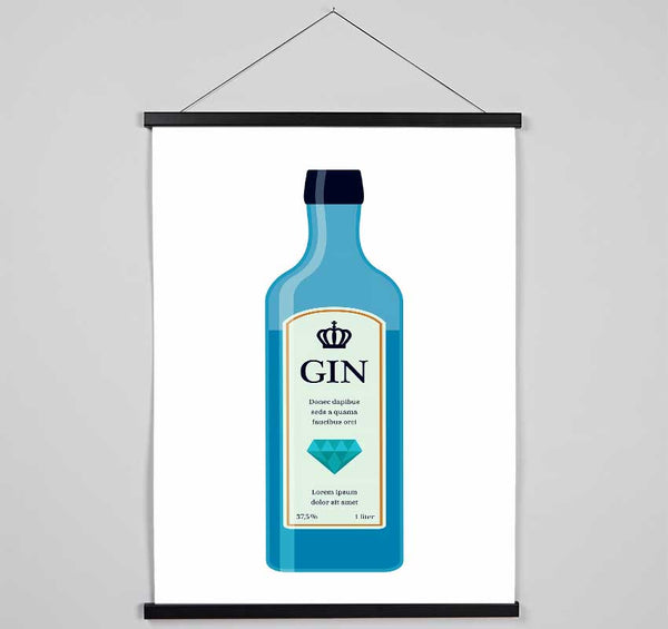 Gin Bottle Hanging Poster - Wallart-Direct UK