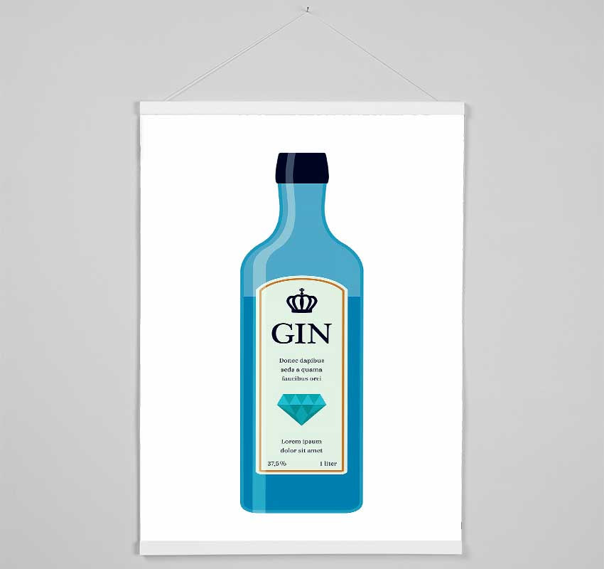 Gin Bottle Hanging Poster - Wallart-Direct UK