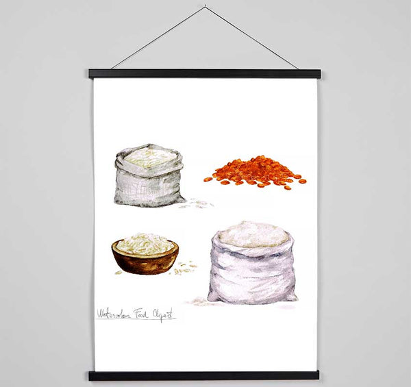 Flour And Rice Hanging Poster - Wallart-Direct UK