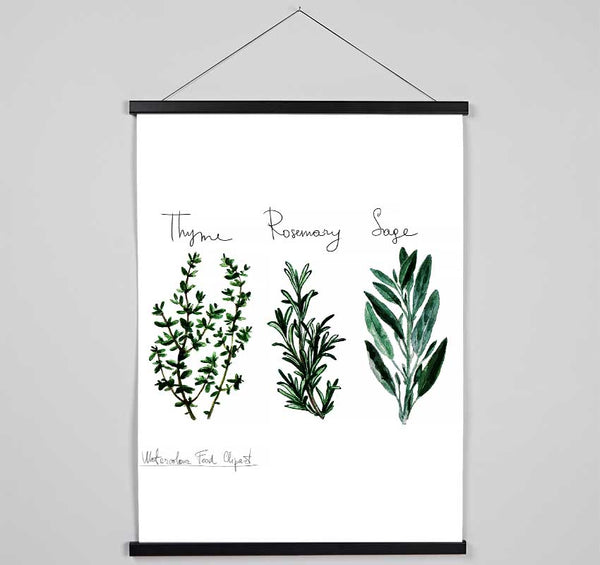 Herb Selection 3 Hanging Poster - Wallart-Direct UK