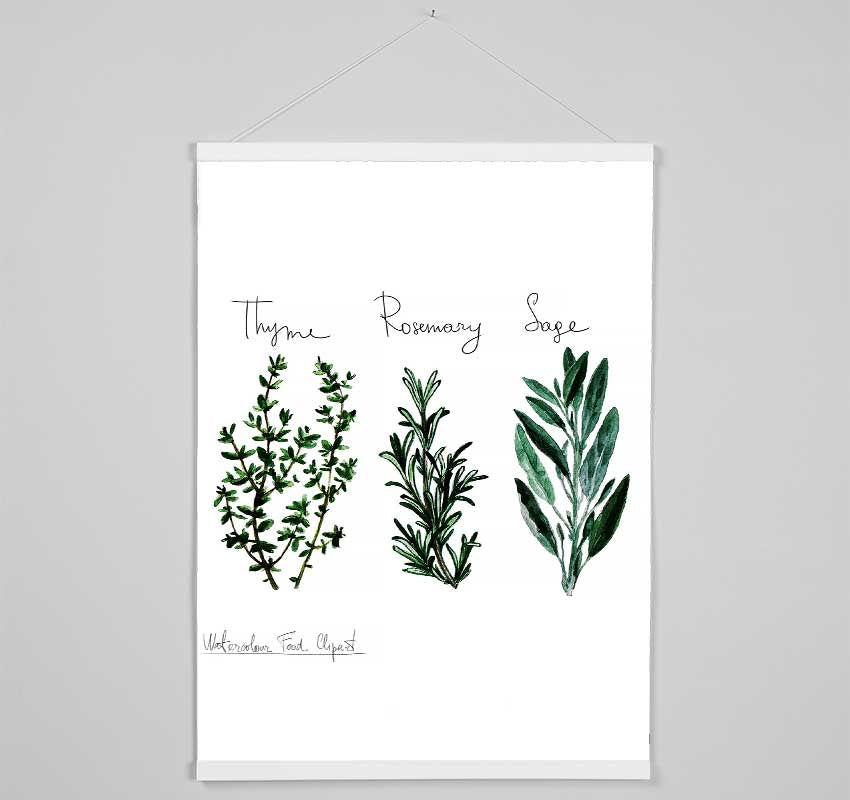 Herb Selection 3 Hanging Poster - Wallart-Direct UK