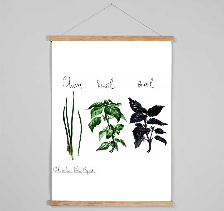 Herb Selection 4 Hanging Poster - Wallart-Direct UK