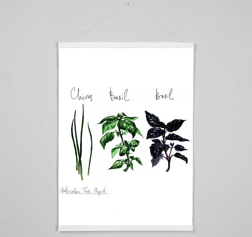 Herb Selection 4 Hanging Poster - Wallart-Direct UK