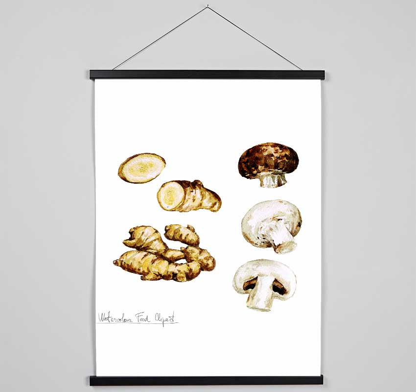 Mushrooms And Ginger Hanging Poster - Wallart-Direct UK