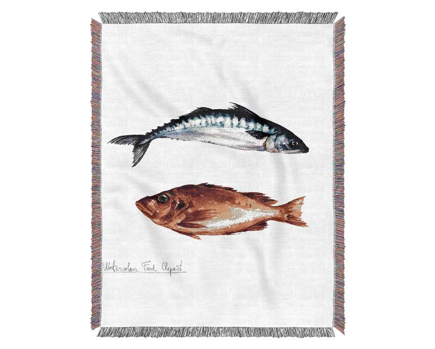 Fish Supper 2 Woven Blanket