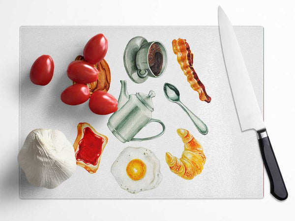 Breakfast Ready Glass Chopping Board