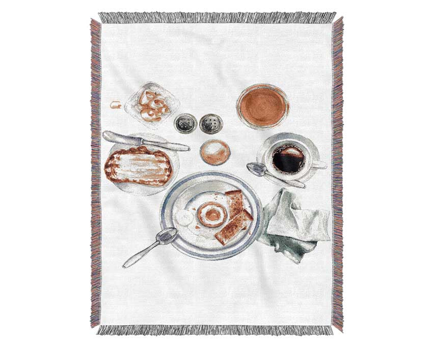 Breakfast Time Woven Blanket