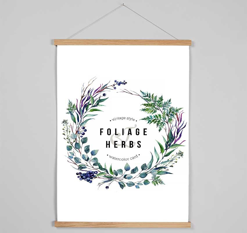 Herbs Hanging Poster - Wallart-Direct UK