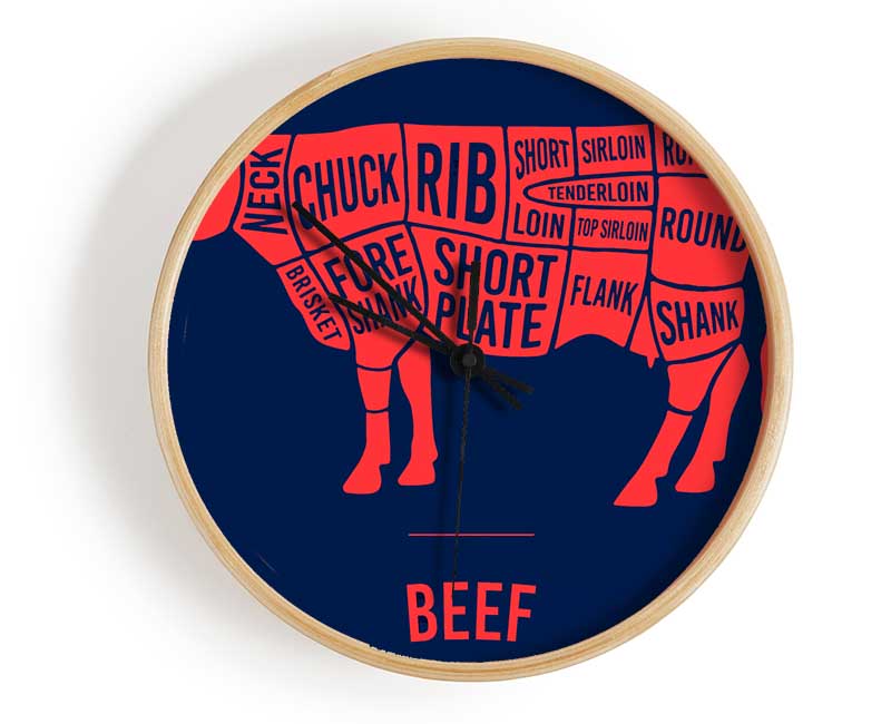 Butchers Selection 4 Clock - Wallart-Direct UK