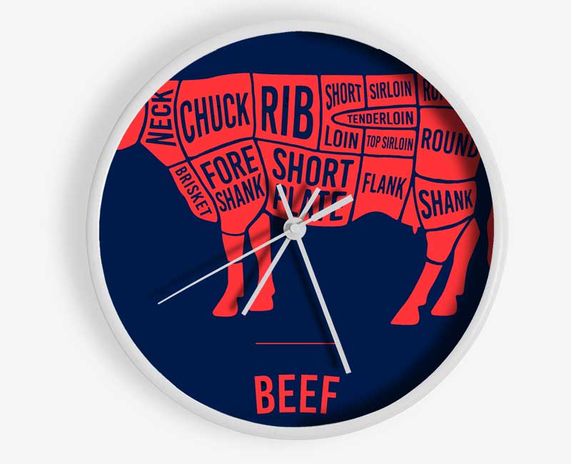 Butchers Selection 4 Clock - Wallart-Direct UK