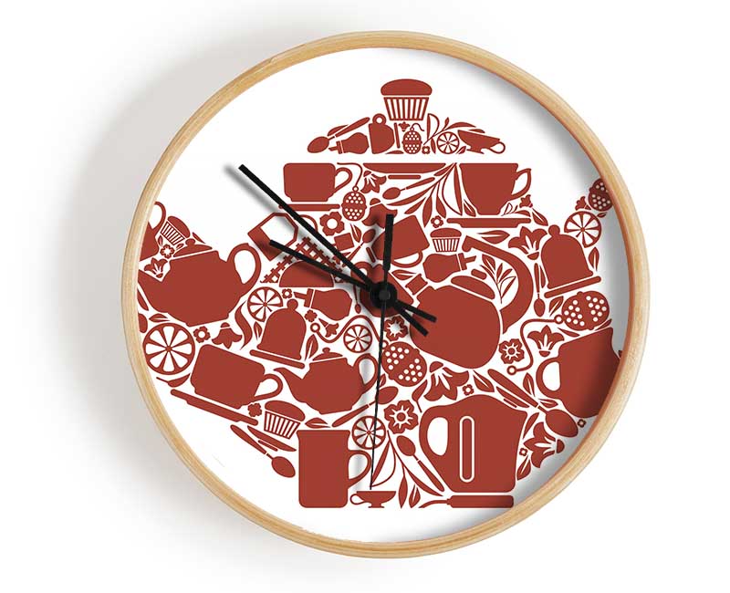 Tea Time 2 Clock - Wallart-Direct UK