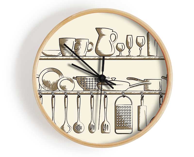 Utensils 6 Clock - Wallart-Direct UK