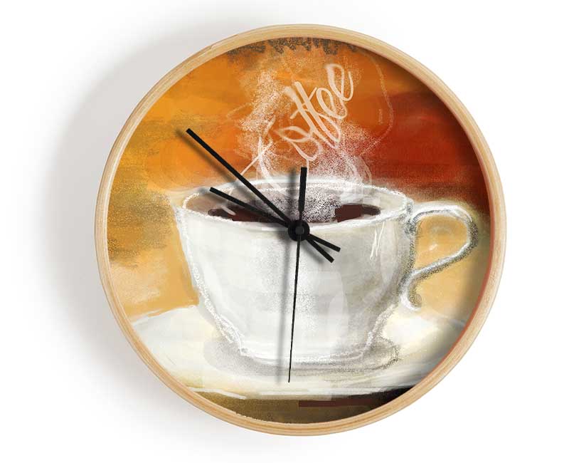 Coffee Steam Clock - Wallart-Direct UK