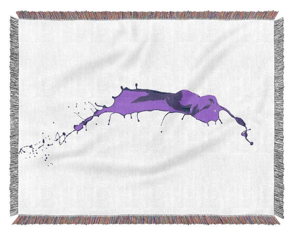 Purple Splash Woven Blanket