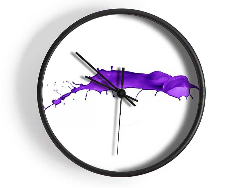 Purple Splash Clock - Wallart-Direct UK