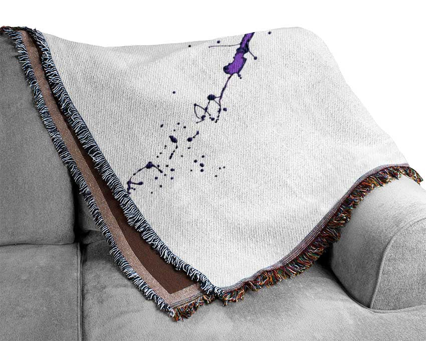 Purple Splash Woven Blanket