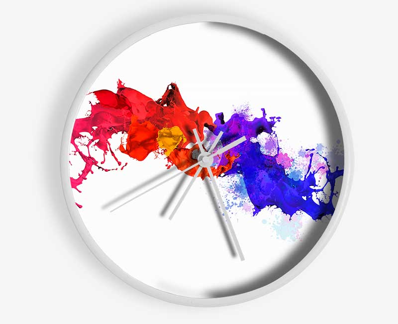 Colours Collide 1 Clock - Wallart-Direct UK