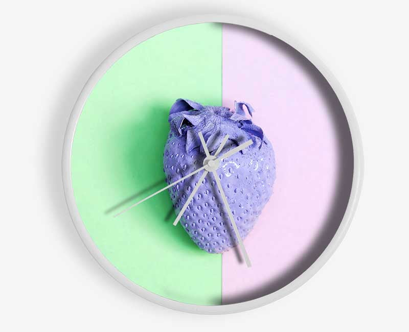 Purple Strawberry Clock - Wallart-Direct UK