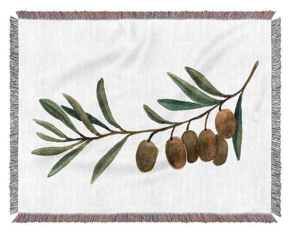 Olive Branch Woven Blanket