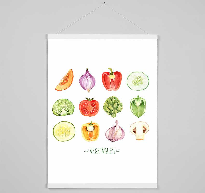 Vegetable Selection 1 Hanging Poster - Wallart-Direct UK