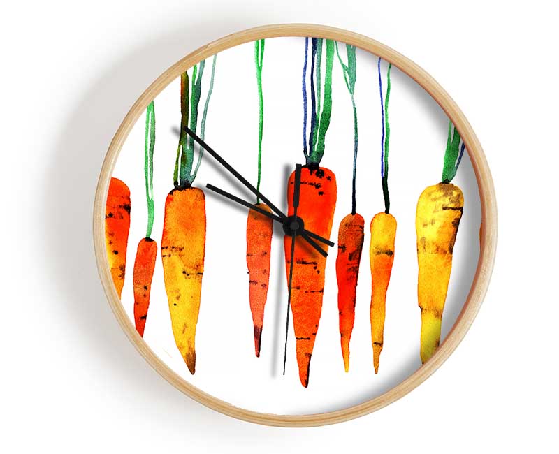 Dangling Carrots Clock - Wallart-Direct UK