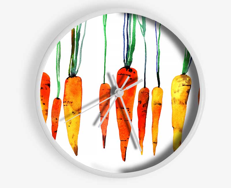 Dangling Carrots Clock - Wallart-Direct UK