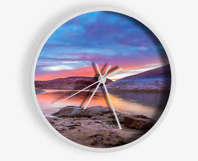 Fire Water Clock - Wallart-Direct UK