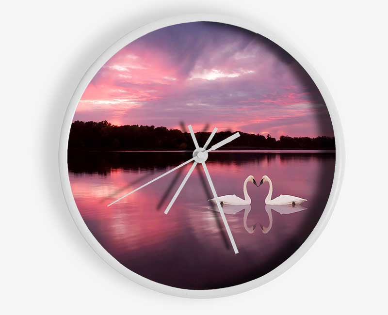 Perfect Swan Waters Clock - Wallart-Direct UK