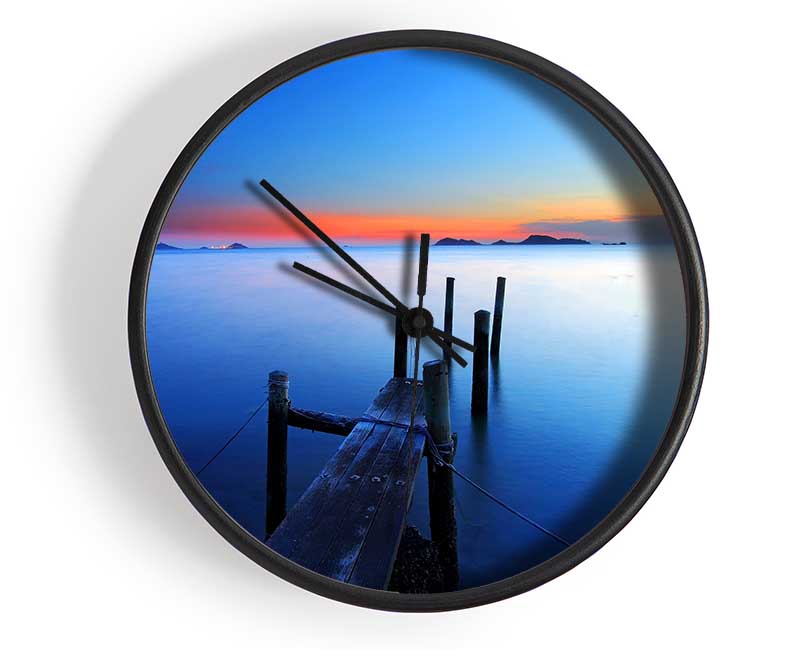 Tranquil Blues Clock - Wallart-Direct UK