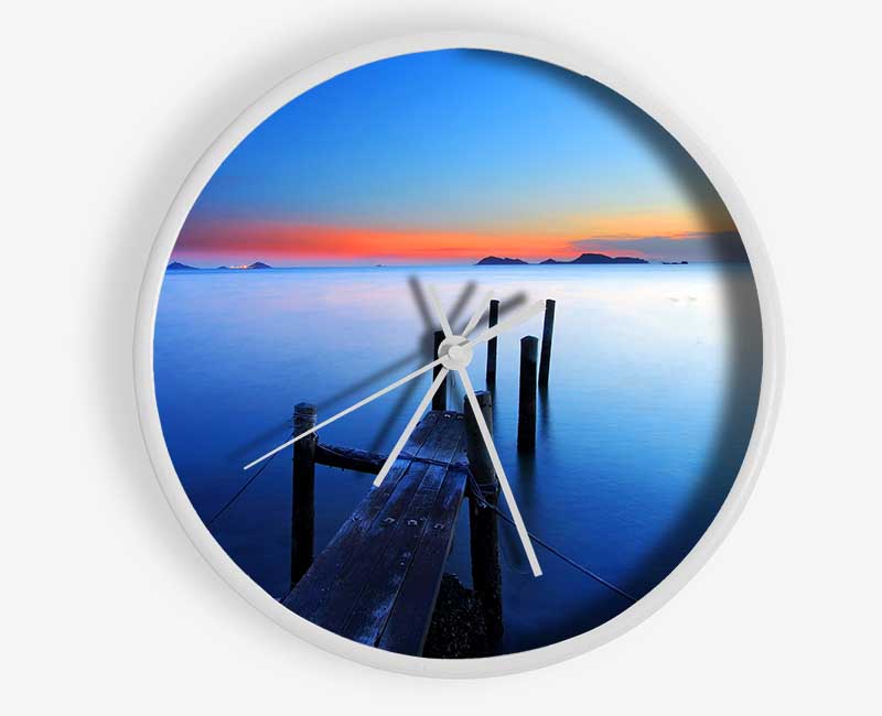 Tranquil Blues Clock - Wallart-Direct UK