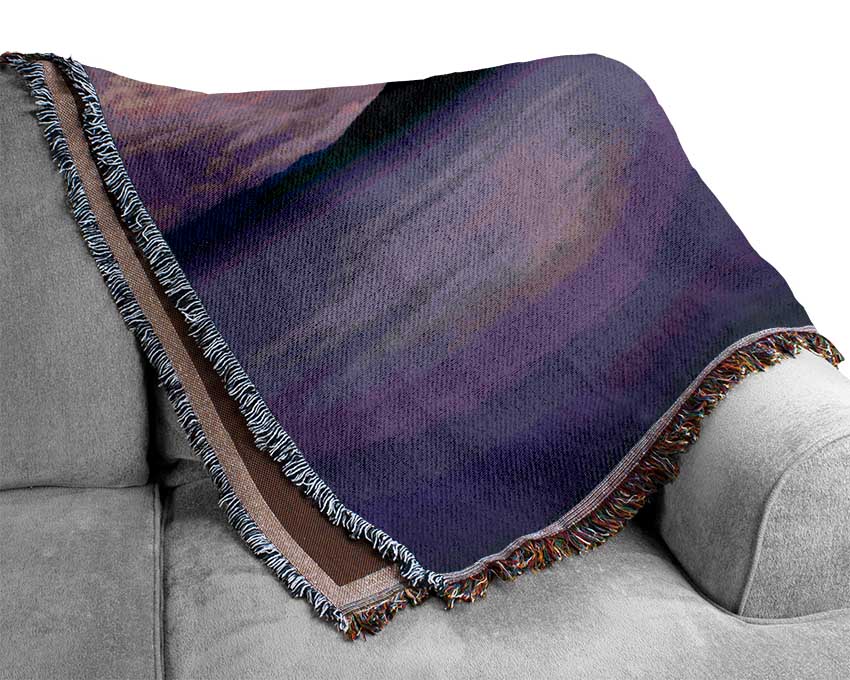 Purple Mountain Stillness Woven Blanket