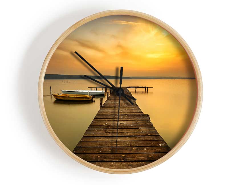 Golden Beauty Clock - Wallart-Direct UK