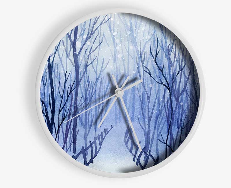 Winter Walk Sparkle Clock - Wallart-Direct UK