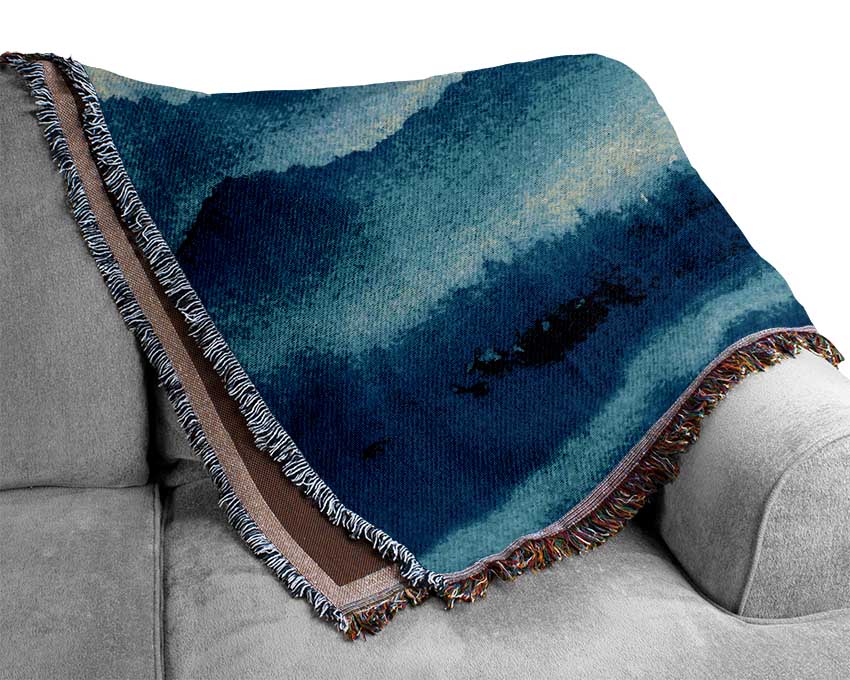 Ice Blue Winter Woven Blanket