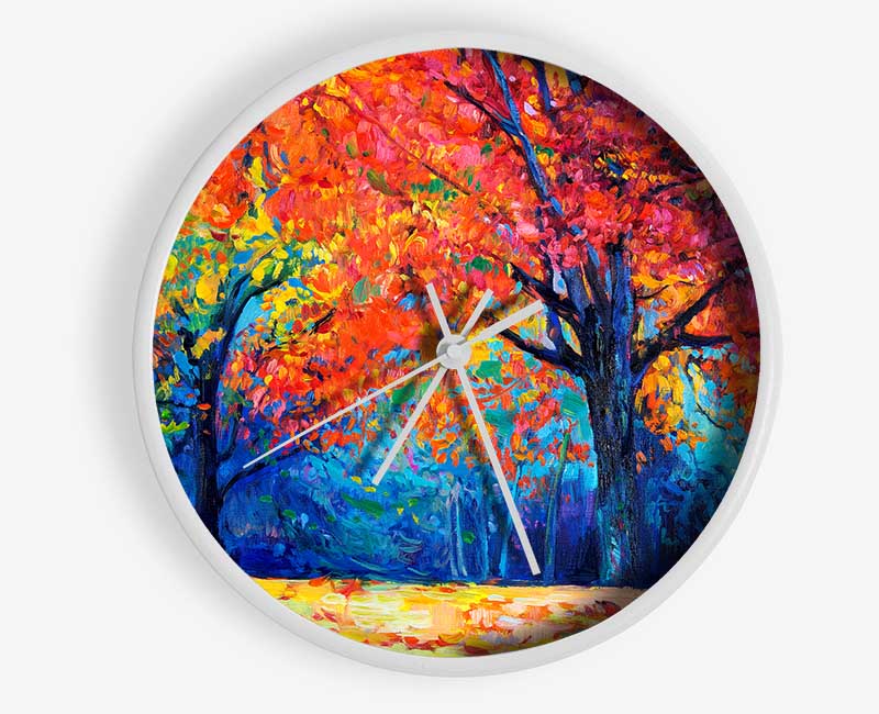 Magical Autumn Forest Clock - Wallart-Direct UK