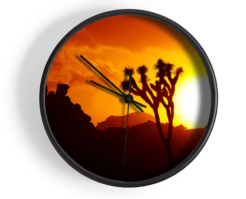 Sunset Desert Clock - Wallart-Direct UK