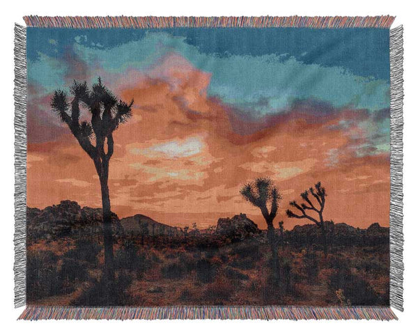 Sunset Desert Skies Woven Blanket