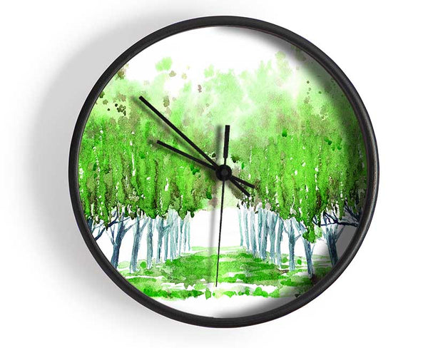 Green Tree Walk Clock - Wallart-Direct UK