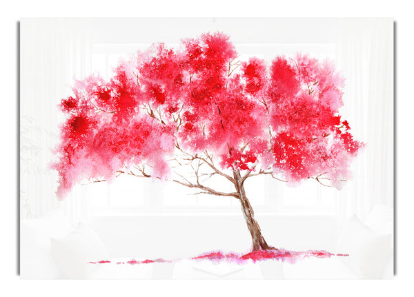 Pink Abstract Tree