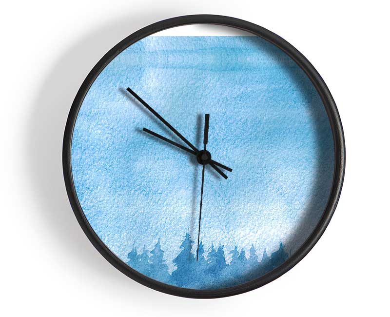 Blue Tree Horizon Clock - Wallart-Direct UK