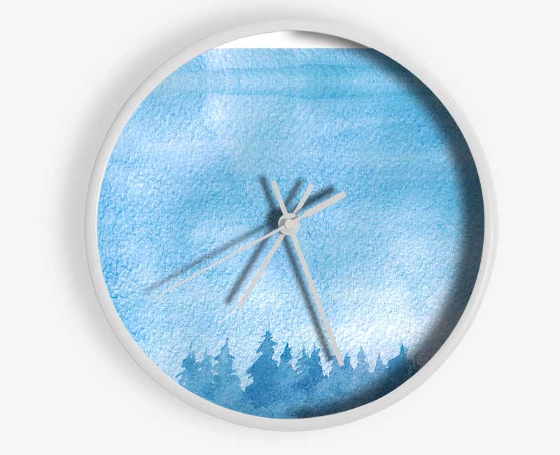 Blue Tree Horizon Clock - Wallart-Direct UK