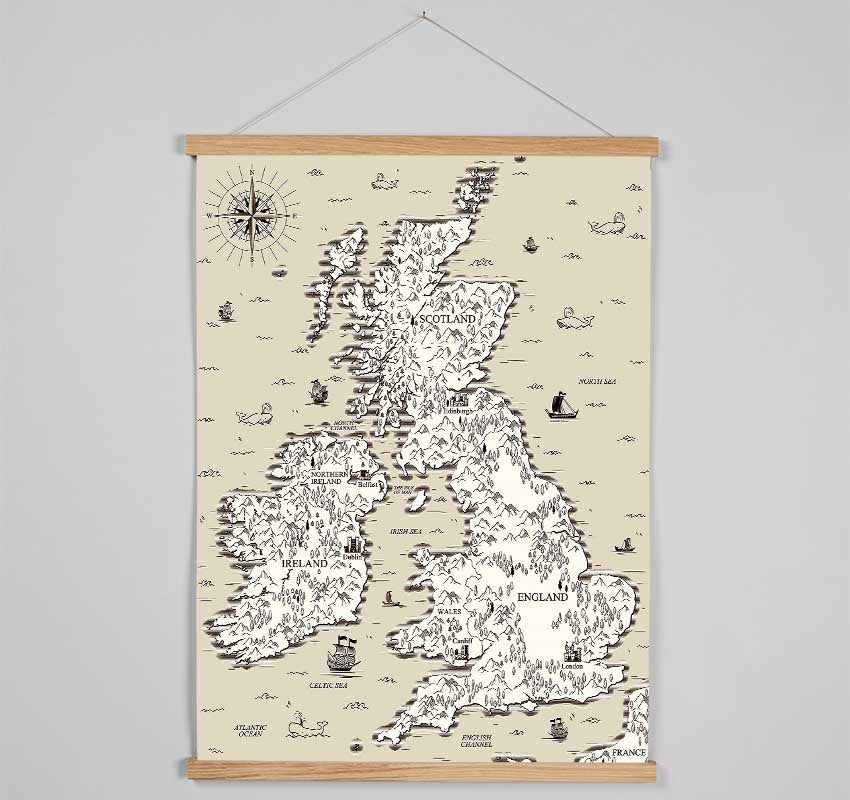 Scotland Island England And Wales Hanging Poster - Wallart-Direct UK