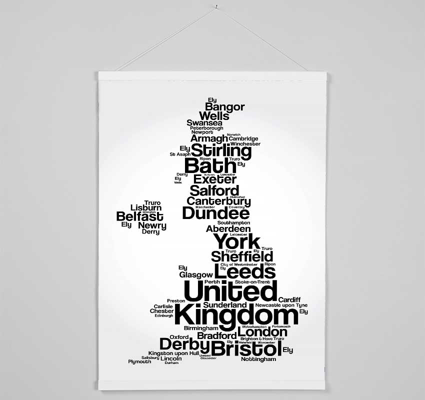 Towns In The UK Hanging Poster - Wallart-Direct UK